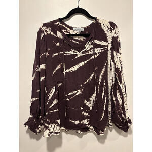 NEW Young Fabulous & Broke Tie-Dye Long Sleeve Blouse